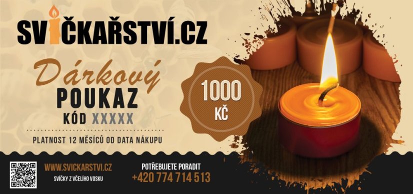 Dárkový poukaz 1000 Kč  do e-mailu
