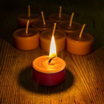 Valentýnské svíčky z včelího vosku